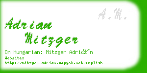 adrian mitzger business card